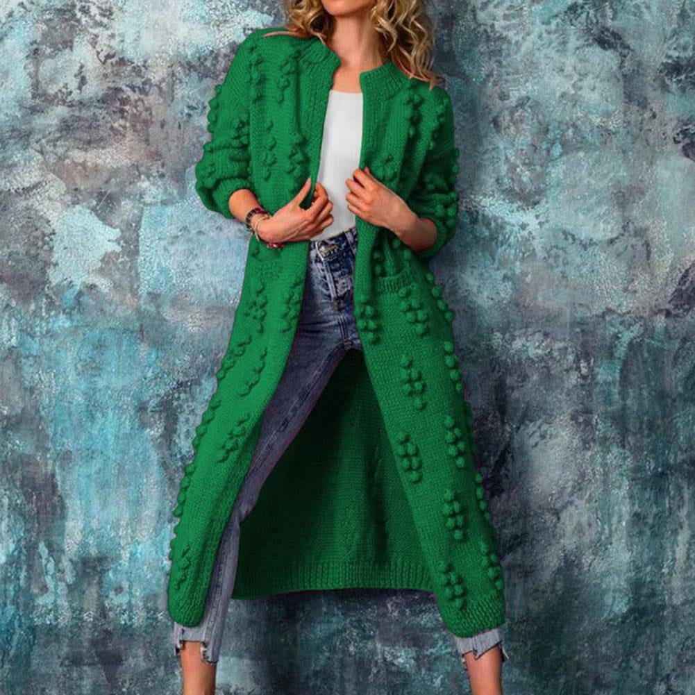 Women's Cotton-Blend Longline Textured Open Cardigan Sweater