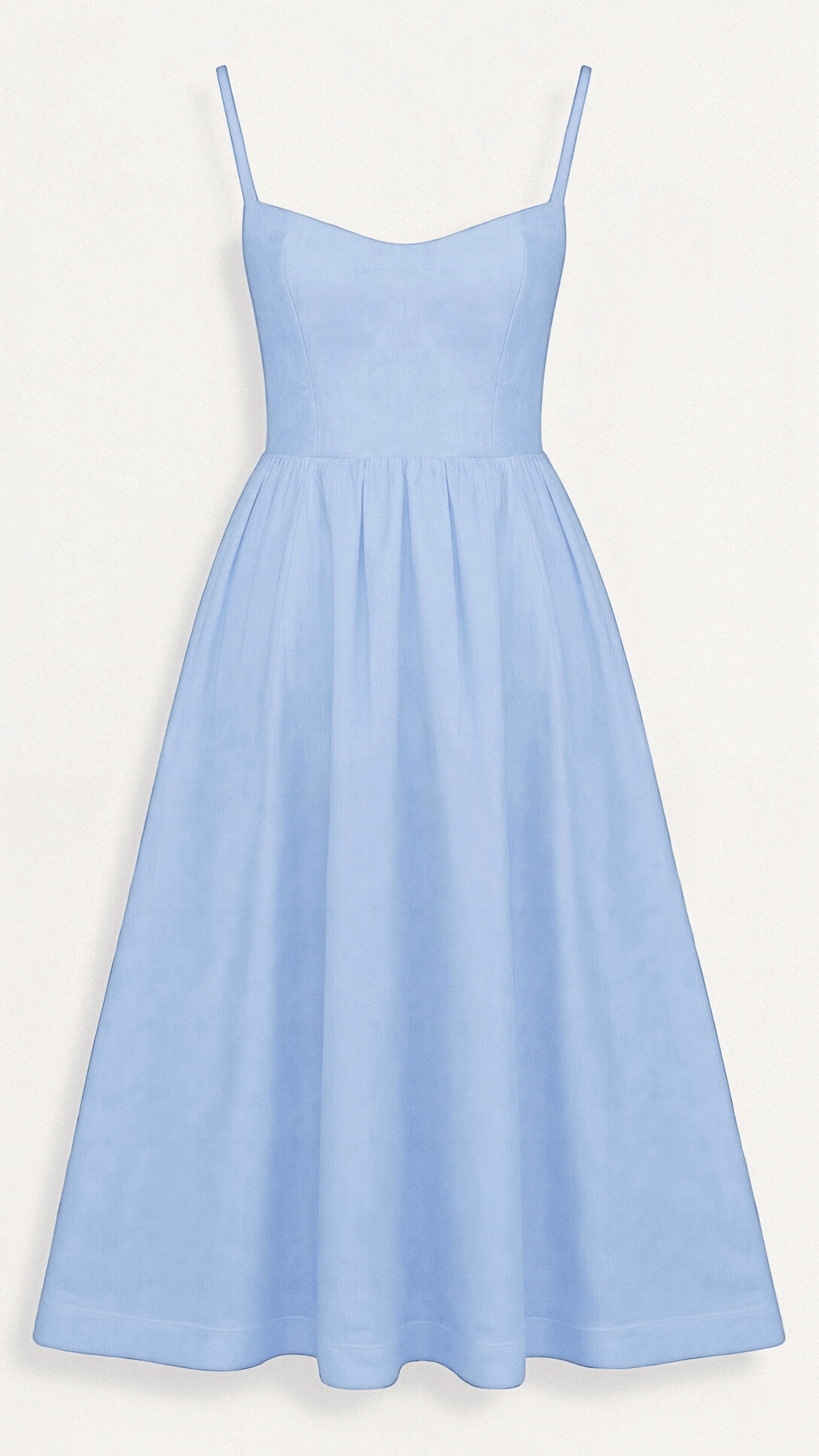 Women's Elegant A-Line Summer Midi Dress with Side Pockets