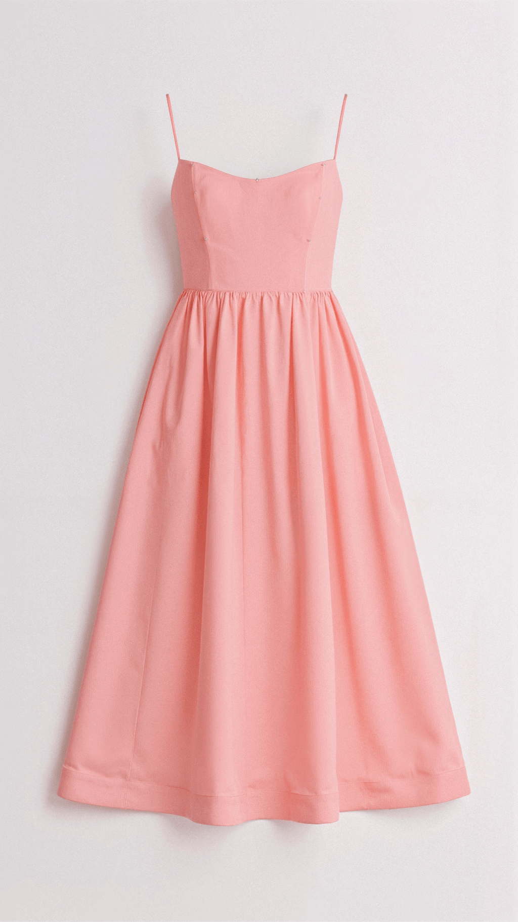 Women's Elegant A-Line Summer Midi Dress with Side Pockets