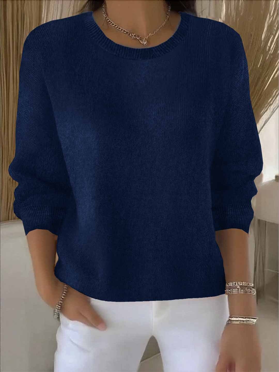 Women's Elegant Cozy Knit Sweater for Chilly Days