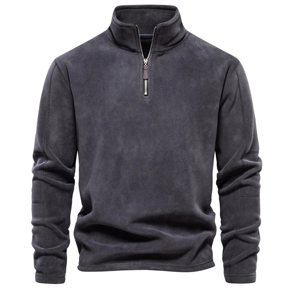 Men's Winter Outdoor Fleece Quarter-Zip Sweatshirt Top