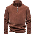 Men's Winter Outdoor Fleece Quarter-Zip Sweatshirt Top
