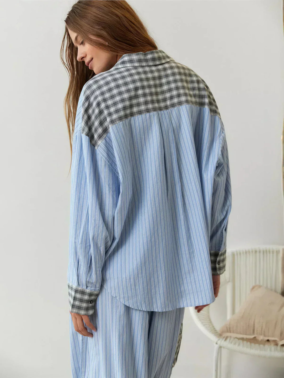 Women's Casual Matching Shirt Pants Two Piece Loungewear Set