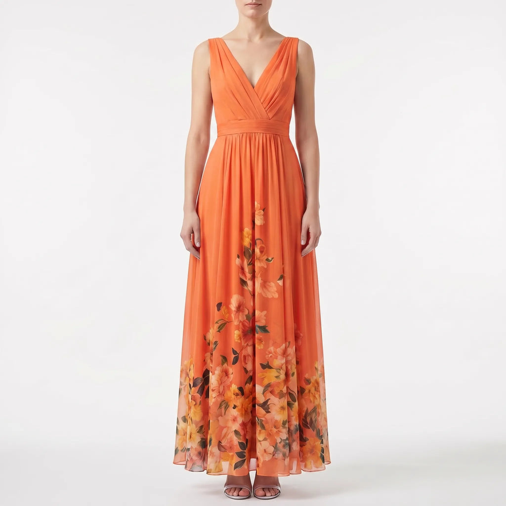 Women's Garden Party Maxi Dress with Floral Detail