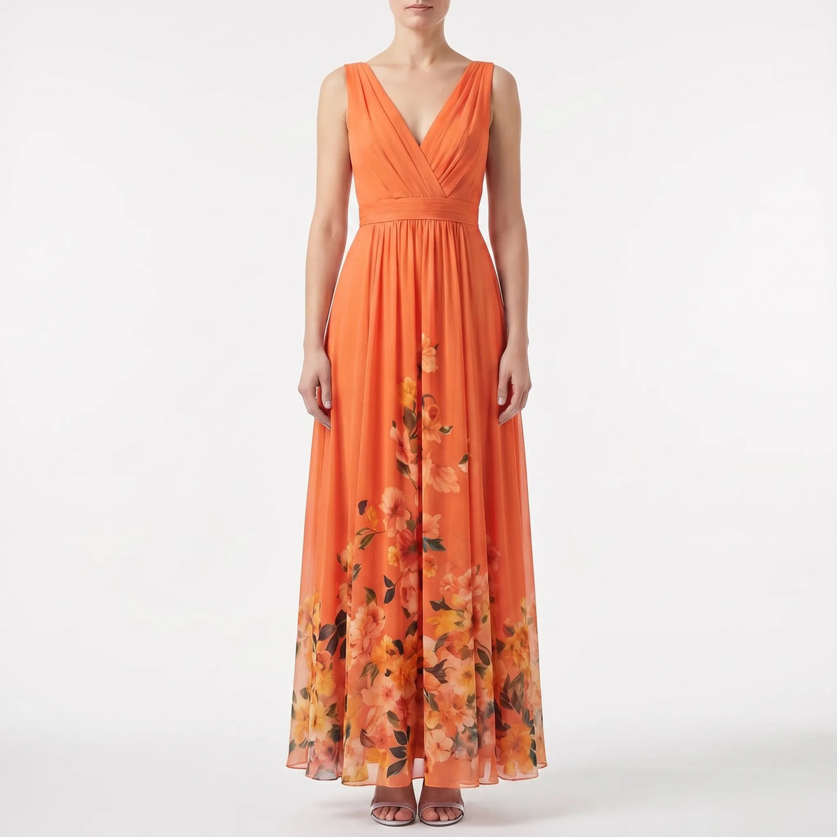 Women's Garden Party Maxi Dress with Floral Detail