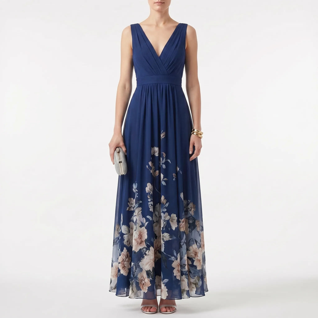 Women's Garden Party Maxi Dress with Floral Detail