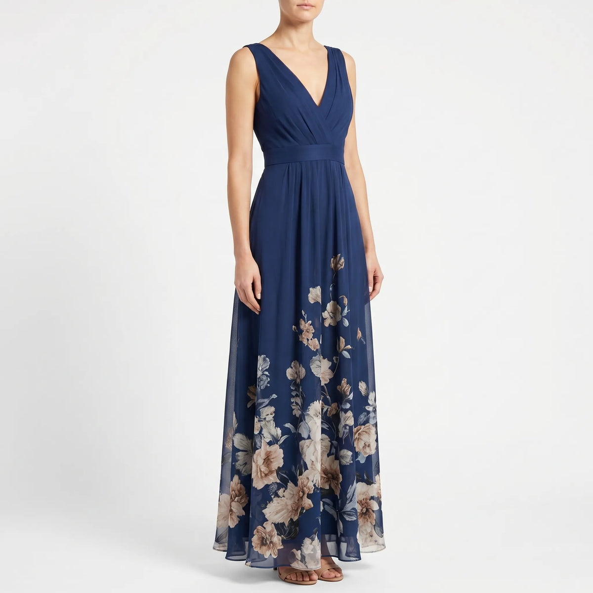 Women's Garden Party Maxi Dress with Floral Detail