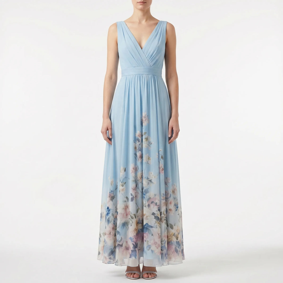 Women's Garden Party Maxi Dress with Floral Detail