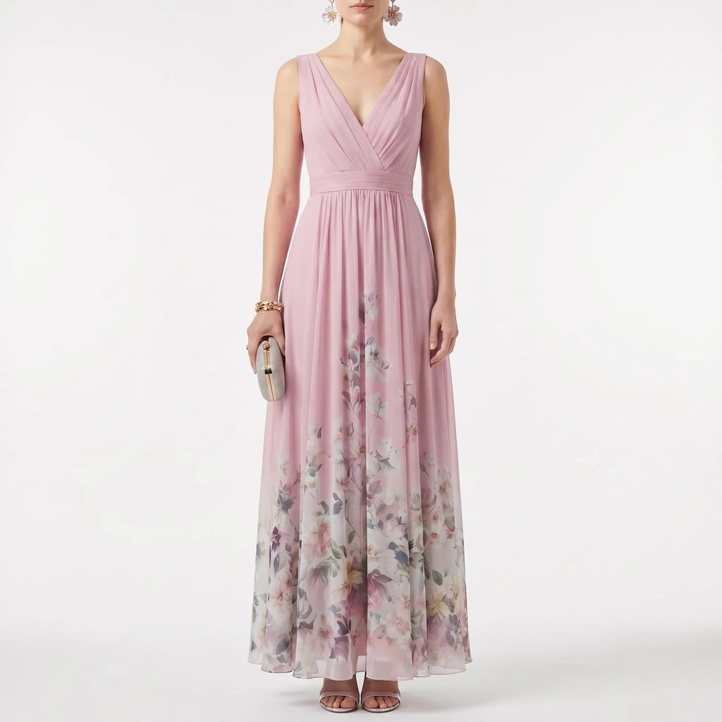Women's Garden Party Maxi Dress with Floral Detail
