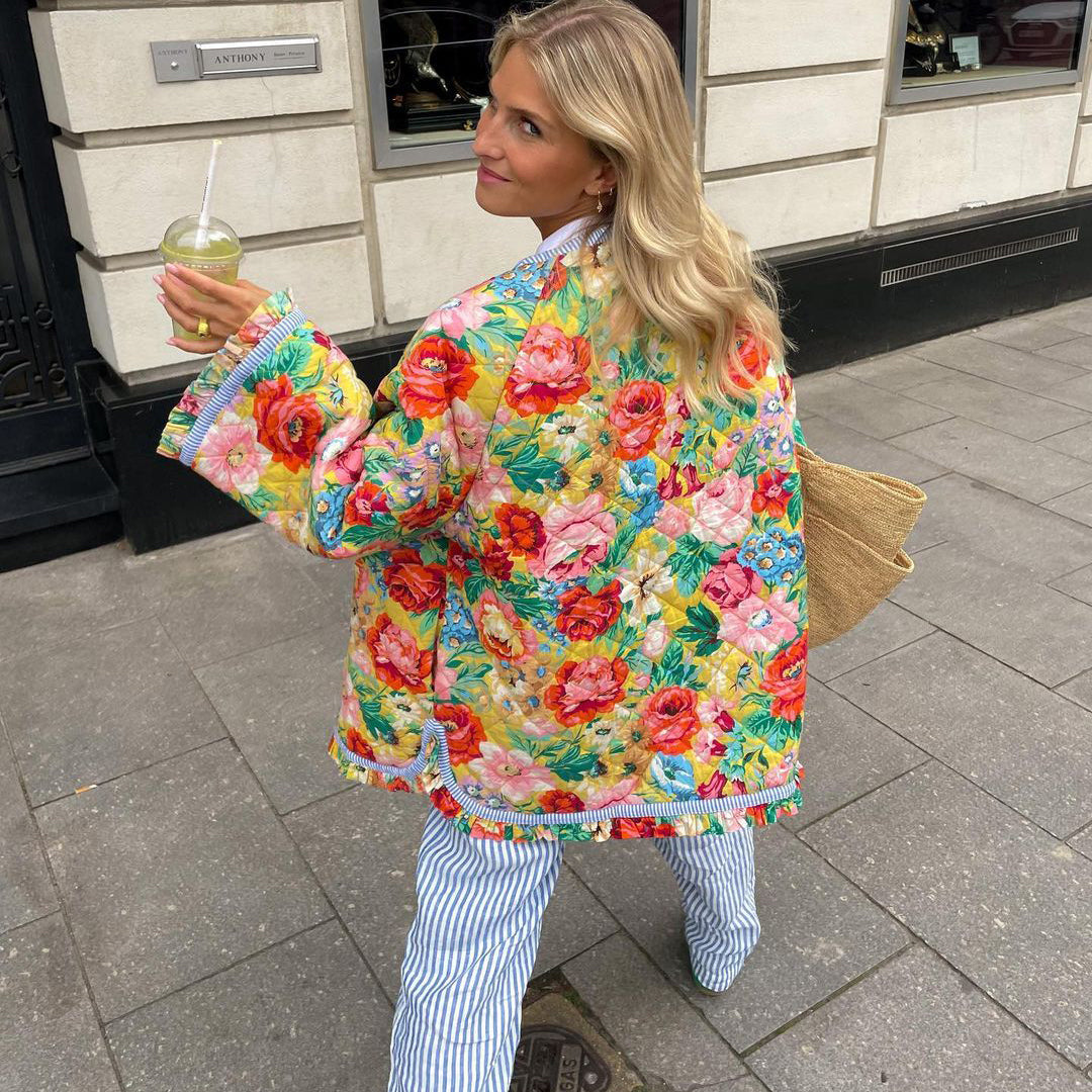 Women's Breathable Floral Lightweight Layering Jacket