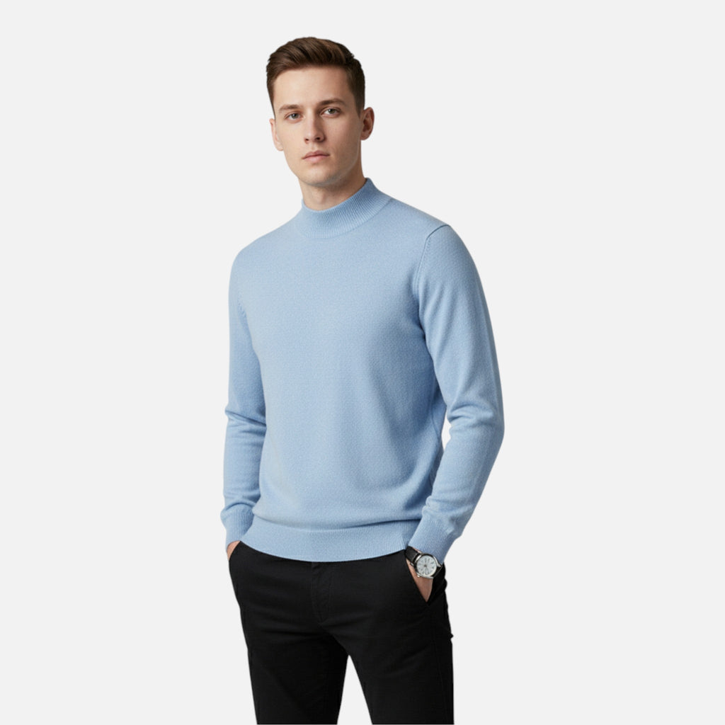 Men's Warm Business Dinner Half-Neck Wool Sweater