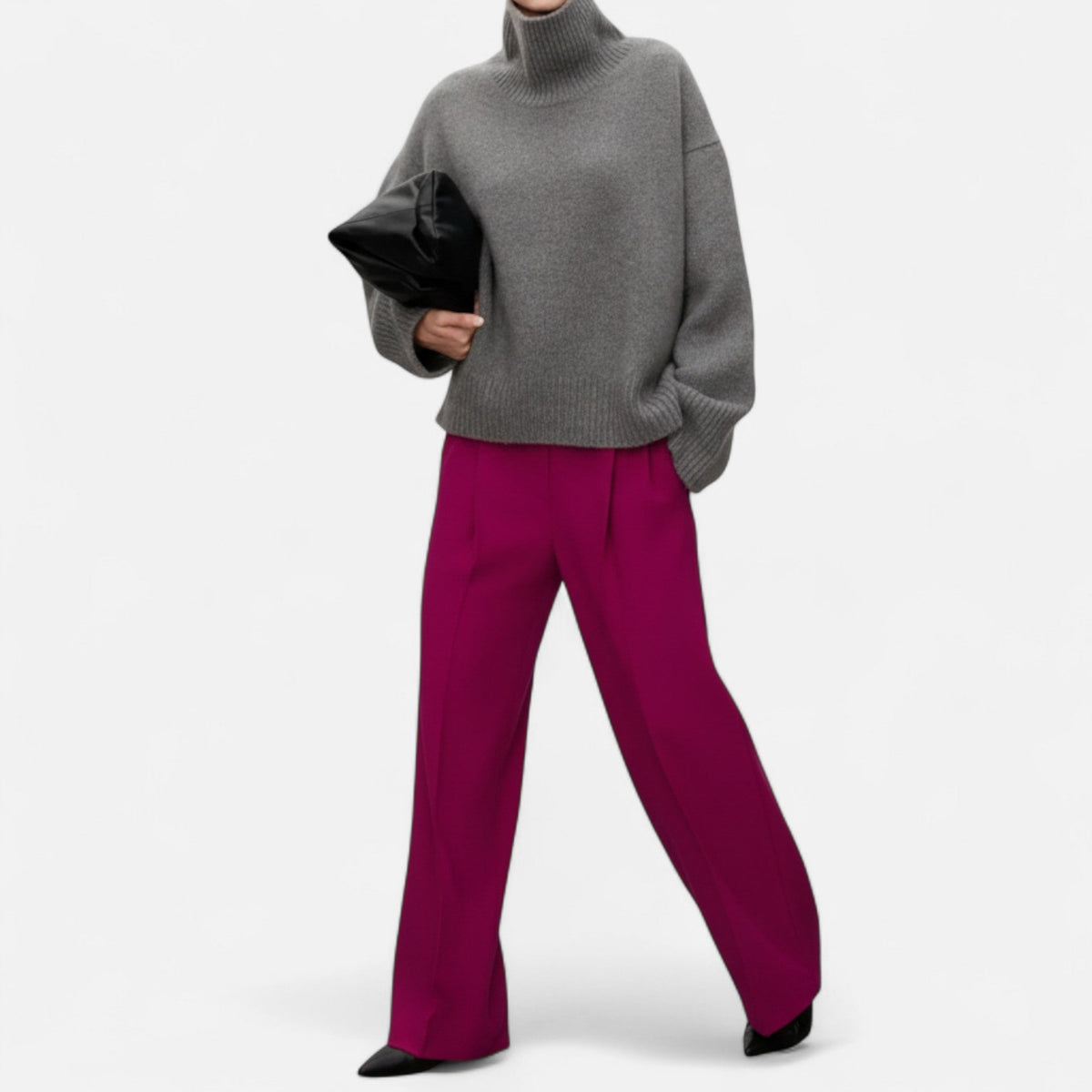 Women's Refined Wool Knit Turtleneck Winter Sweater