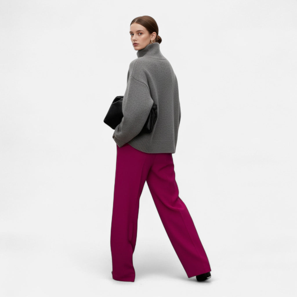 Women's Refined Wool Knit Turtleneck Winter Sweater