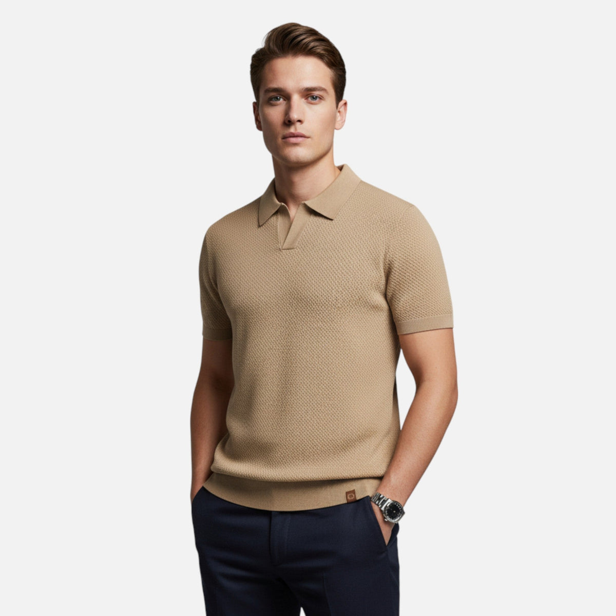 Men's Soft Wool Summer Outdoor Gathering Polo