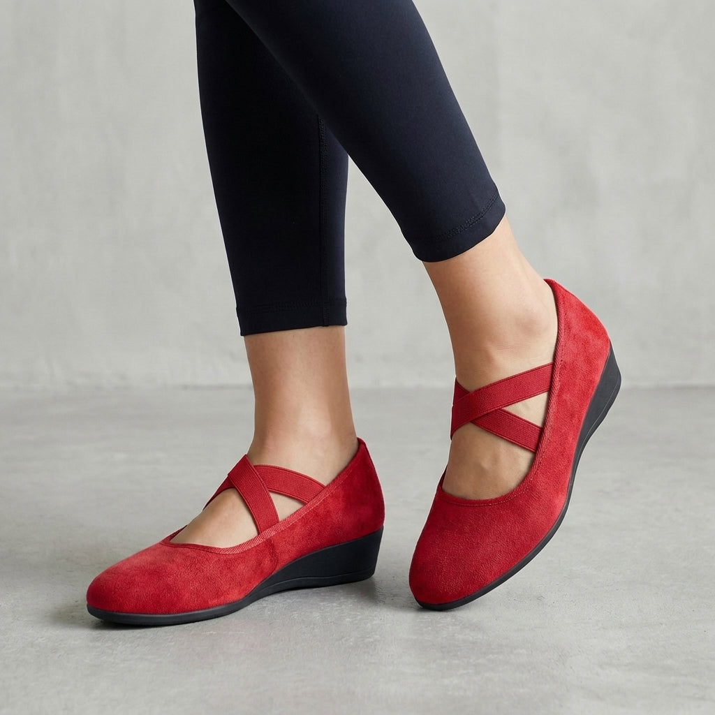 Women's Summer Overlapping Strap Supportive Wedge Shoes