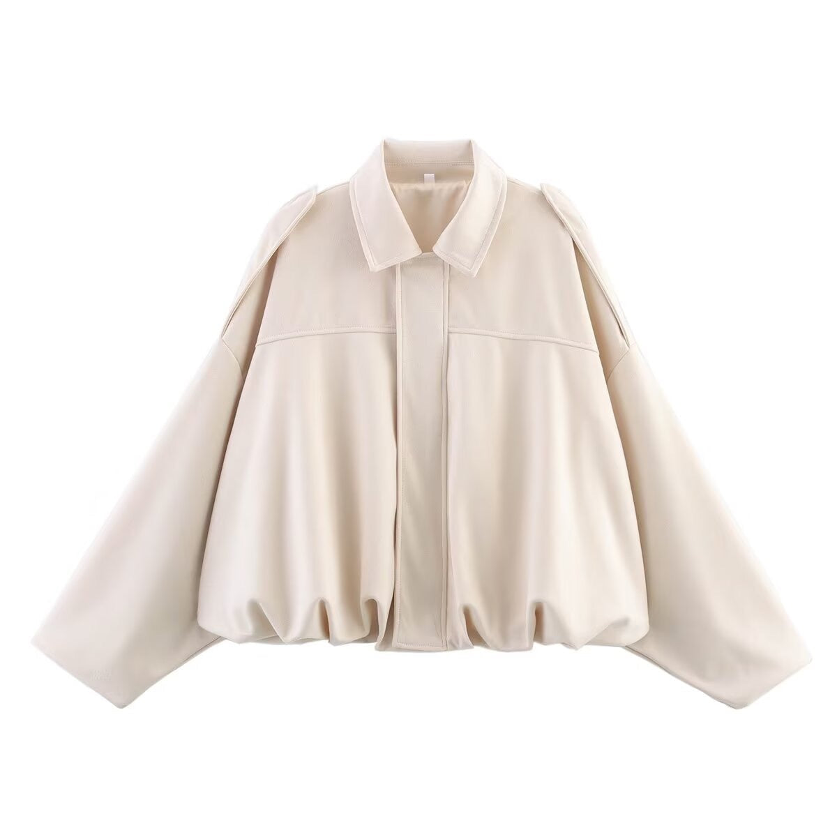 Women's Relaxed Fit Collared Bomber Jacket for Layering