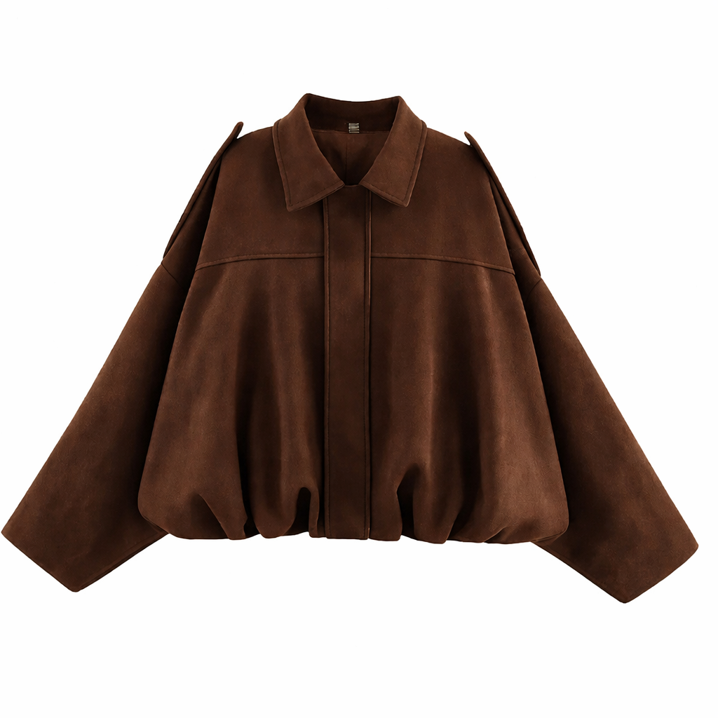 Women's Relaxed Fit Collared Bomber Jacket for Layering