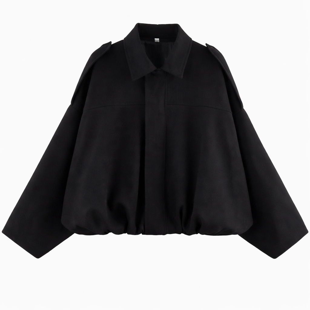 Women's Relaxed Fit Collared Bomber Jacket for Layering