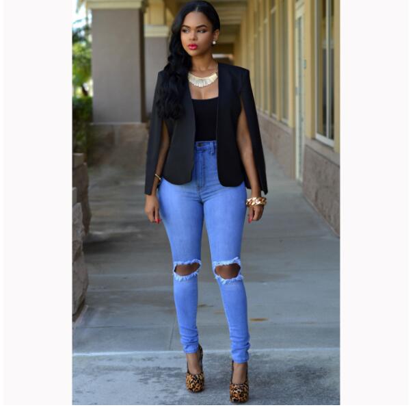 Women's Open Front Cape Jacket for Office