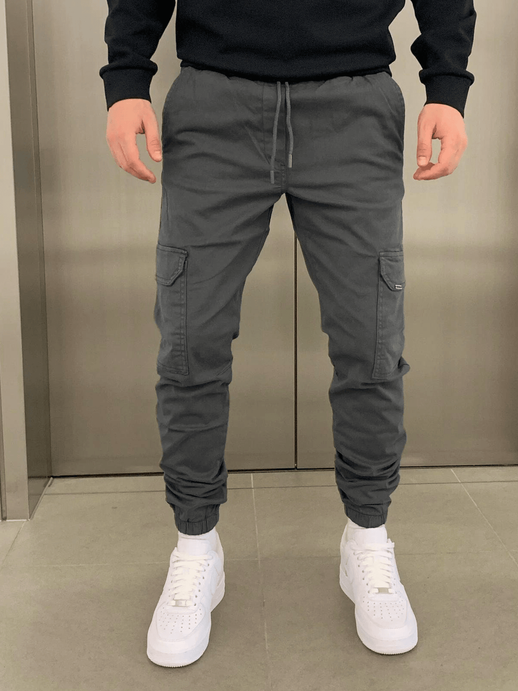 Men's Relaxed City Cargo Pants with Drawstring