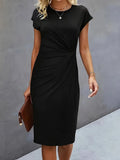 Women's Polished Fitted Occasion Midi Dress