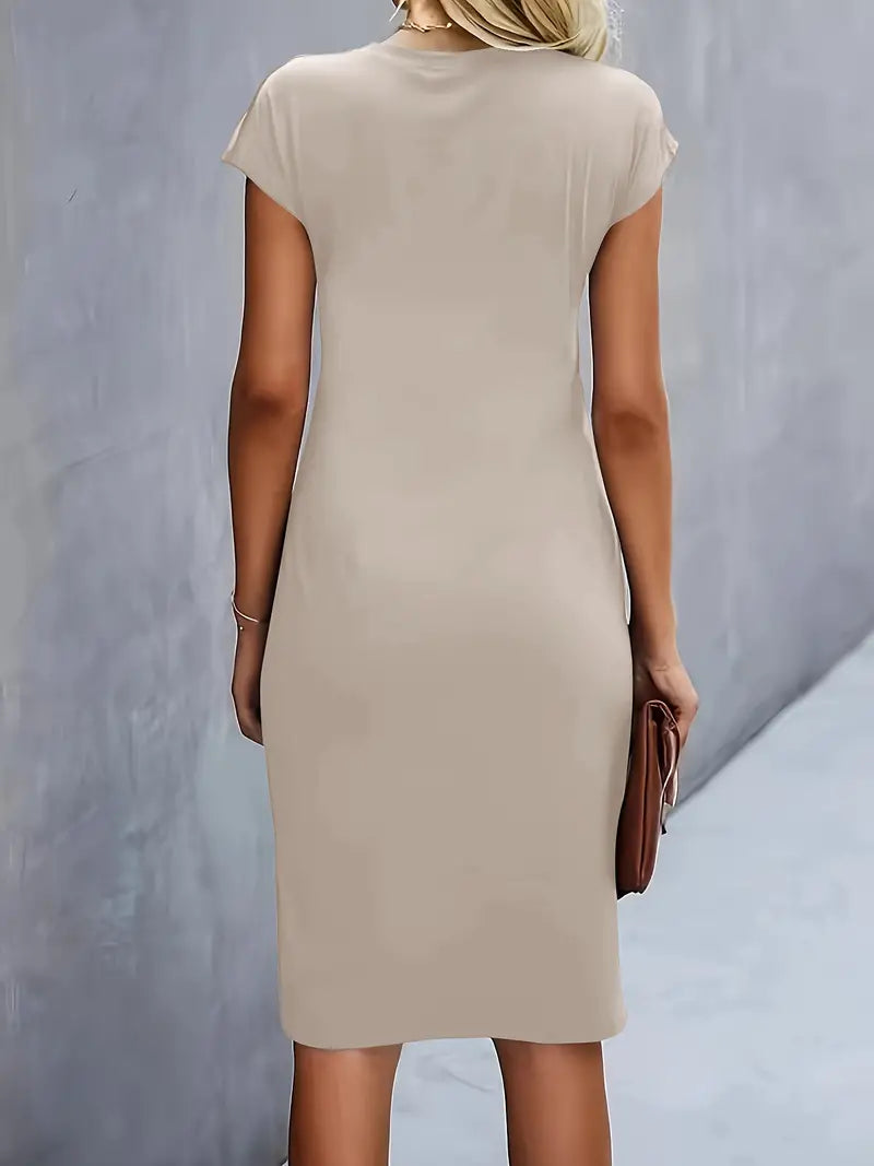 Women's Polished Fitted Occasion Midi Dress