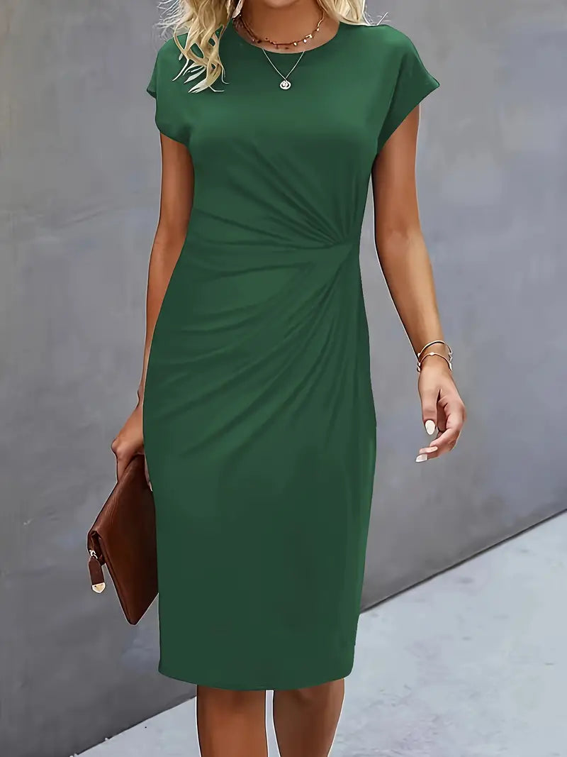 Women's Polished Fitted Occasion Midi Dress