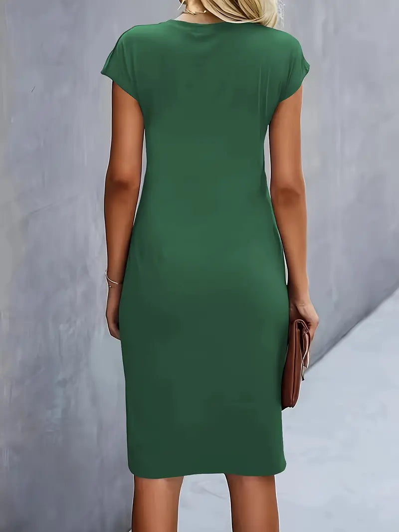 Women's Polished Fitted Occasion Midi Dress