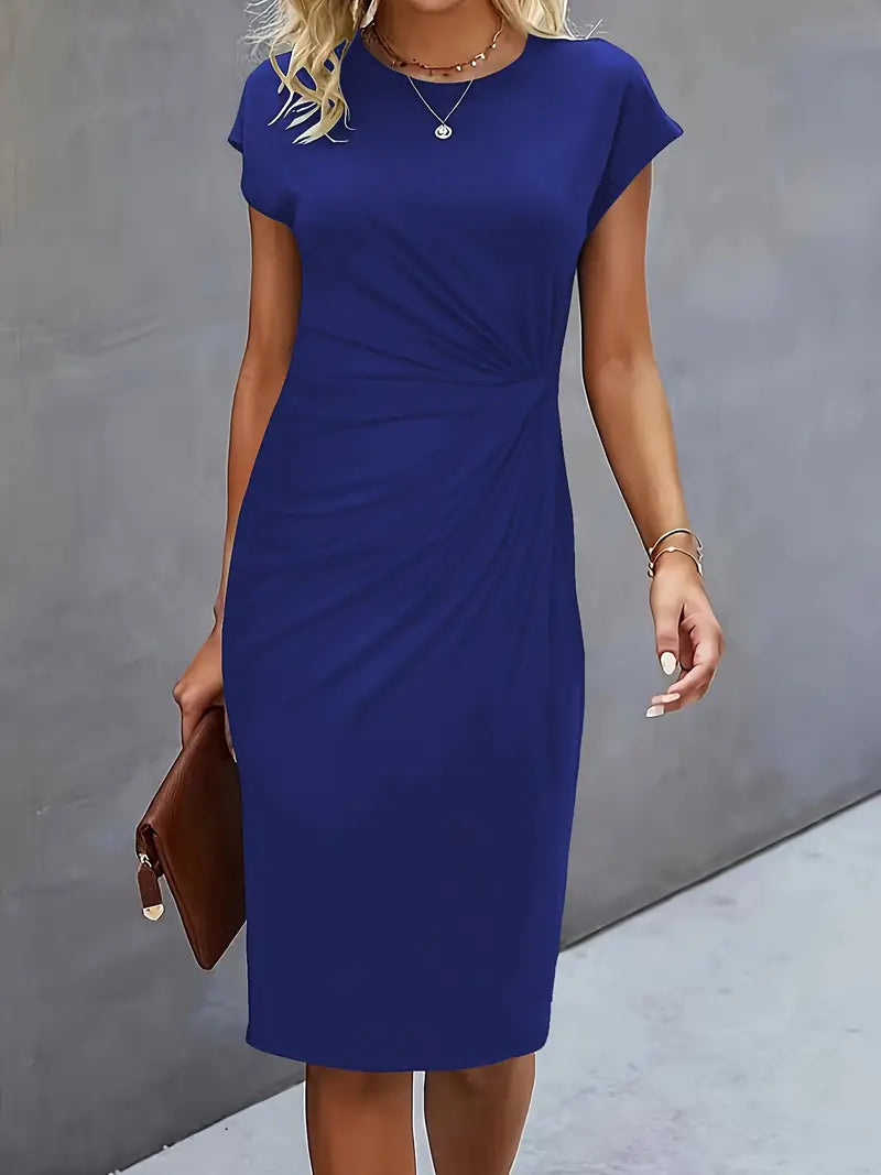 Women's Polished Fitted Occasion Midi Dress