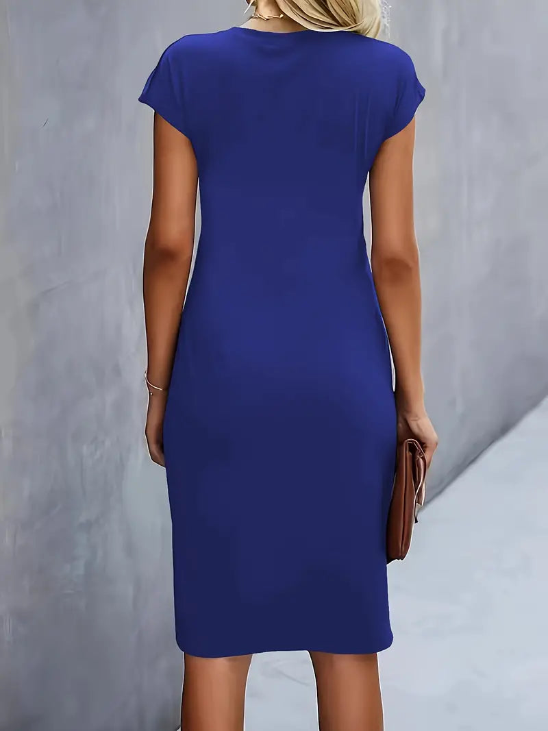 Women's Polished Fitted Occasion Midi Dress