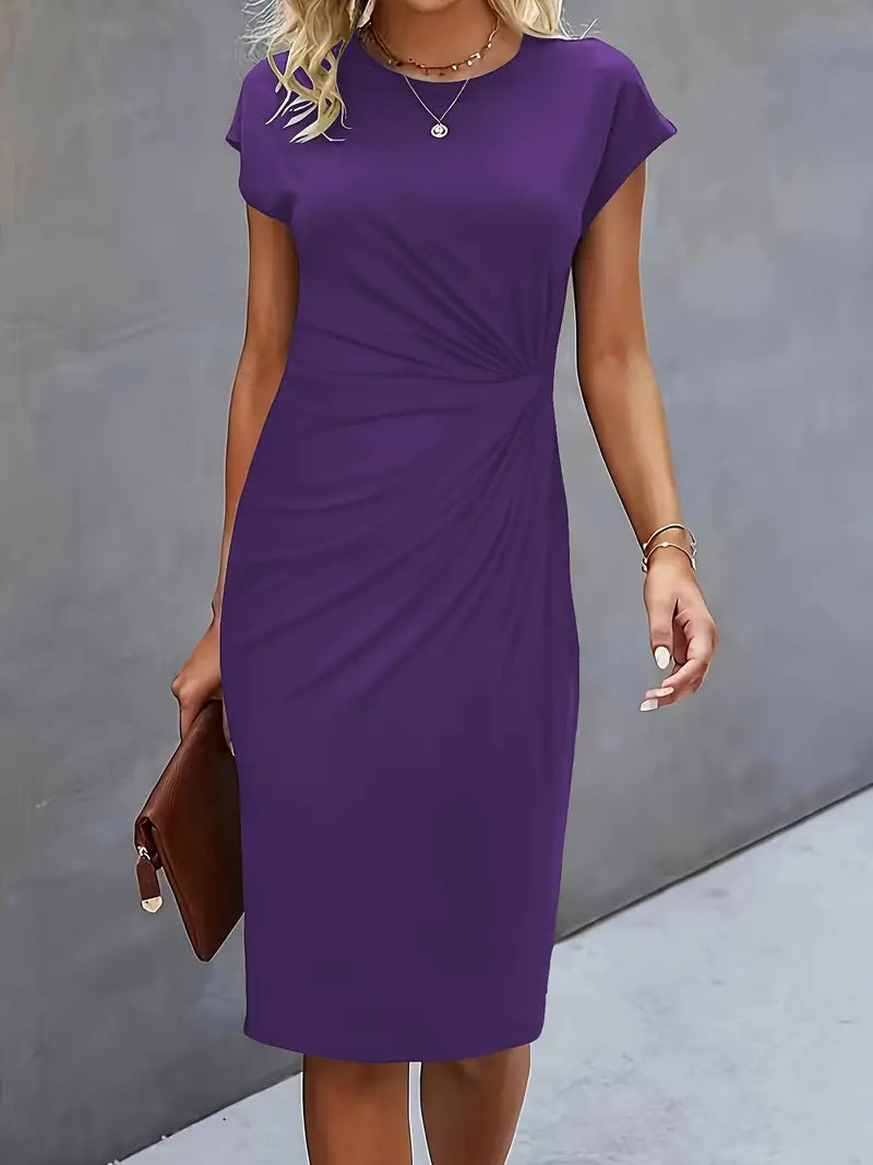 Women's Polished Fitted Occasion Midi Dress