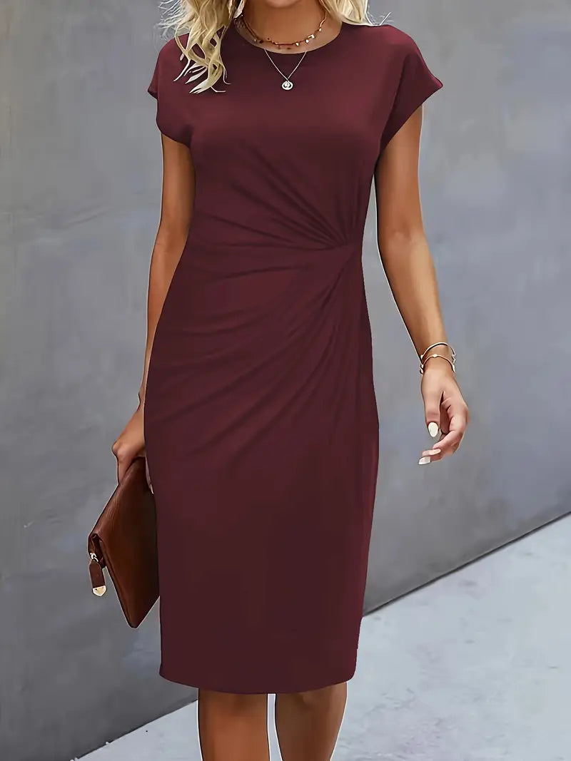 Women's Polished Fitted Occasion Midi Dress
