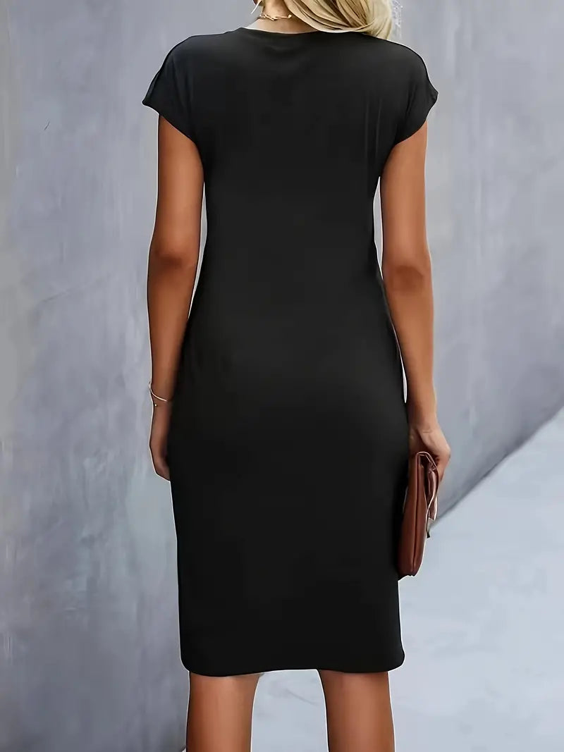 Women's Polished Fitted Occasion Midi Dress