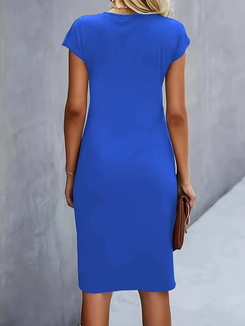Women's Polished Fitted Occasion Midi Dress