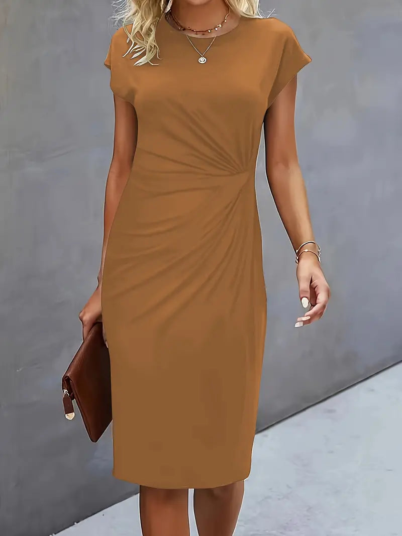Women's Polished Fitted Occasion Midi Dress