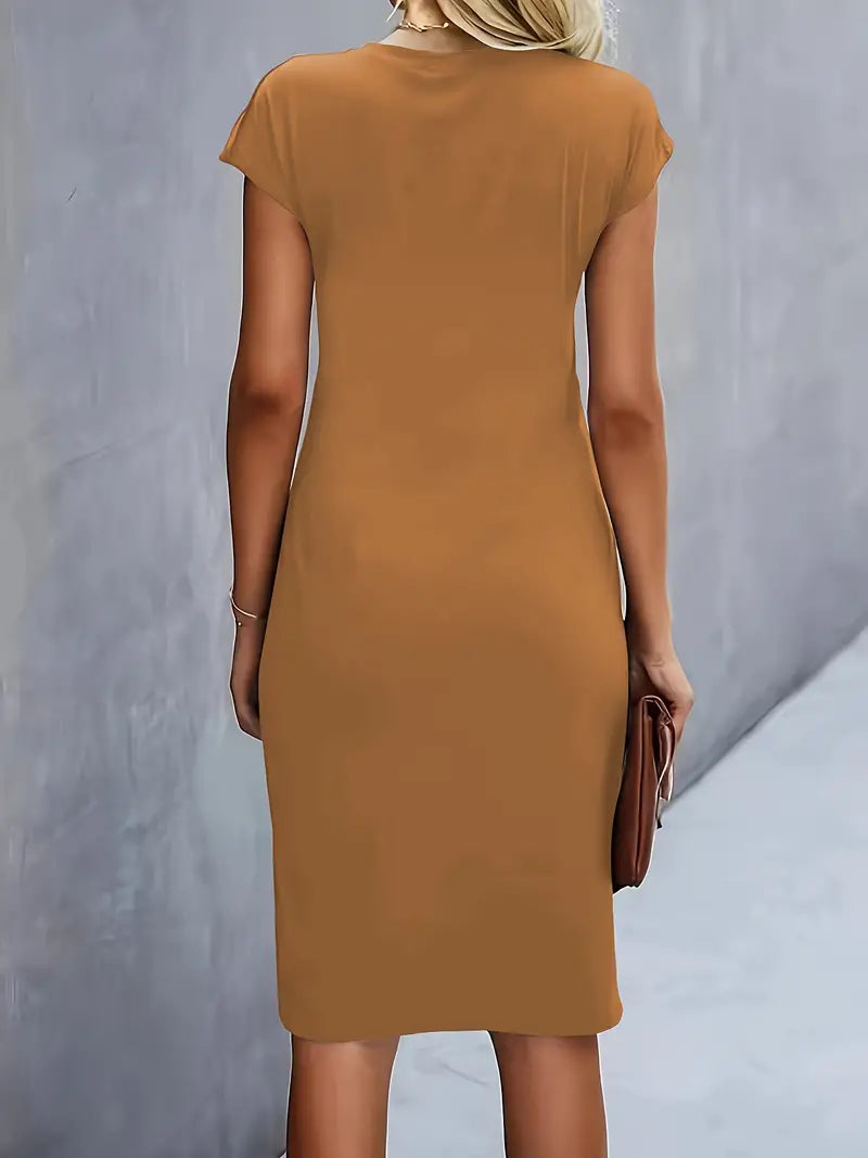 Women's Polished Fitted Occasion Midi Dress