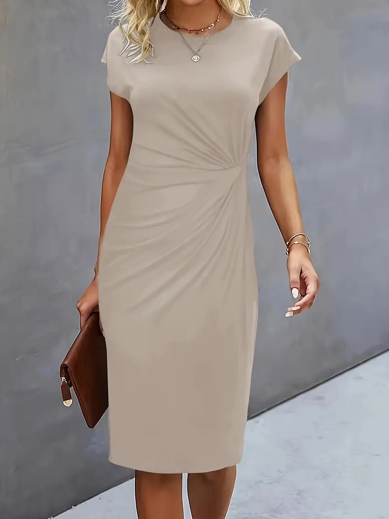 Women's Polished Fitted Occasion Midi Dress