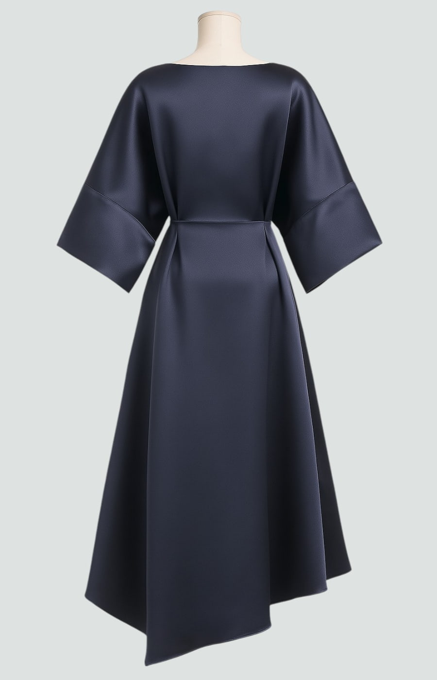 Women's Formal Event Maxi Dress with Brooch and Cape Sleeves
