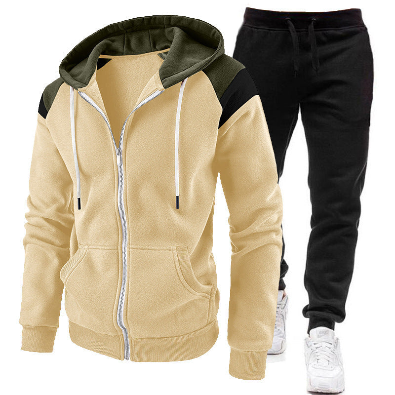 Men's Warm Brushed Fleece Full-Zip Sweatsuit