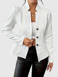 Women's Polished Structured Coat with High Collar