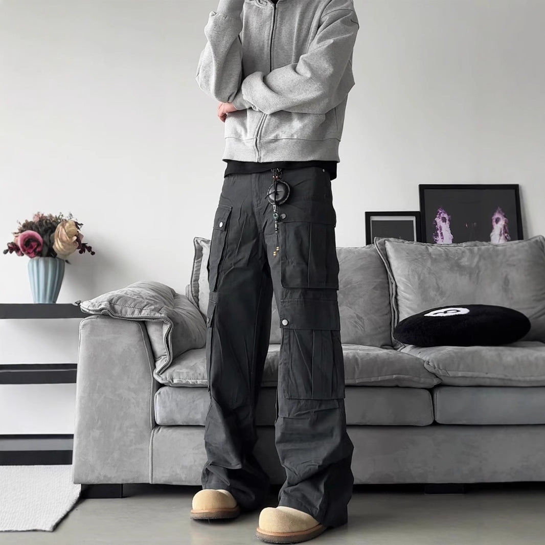Men's Hands-Free Multi-Pocket Baggy Cargo Pants