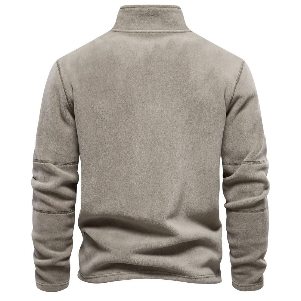 Men's Winter Outdoor Fleece Quarter-Zip Sweatshirt Top