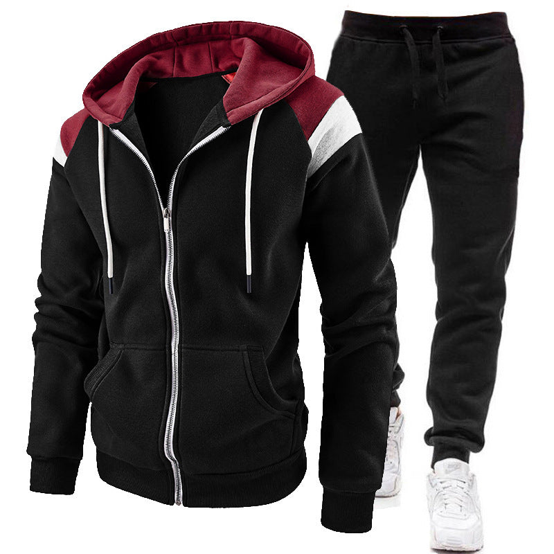 Men's Warm Brushed Fleece Full-Zip Sweatsuit