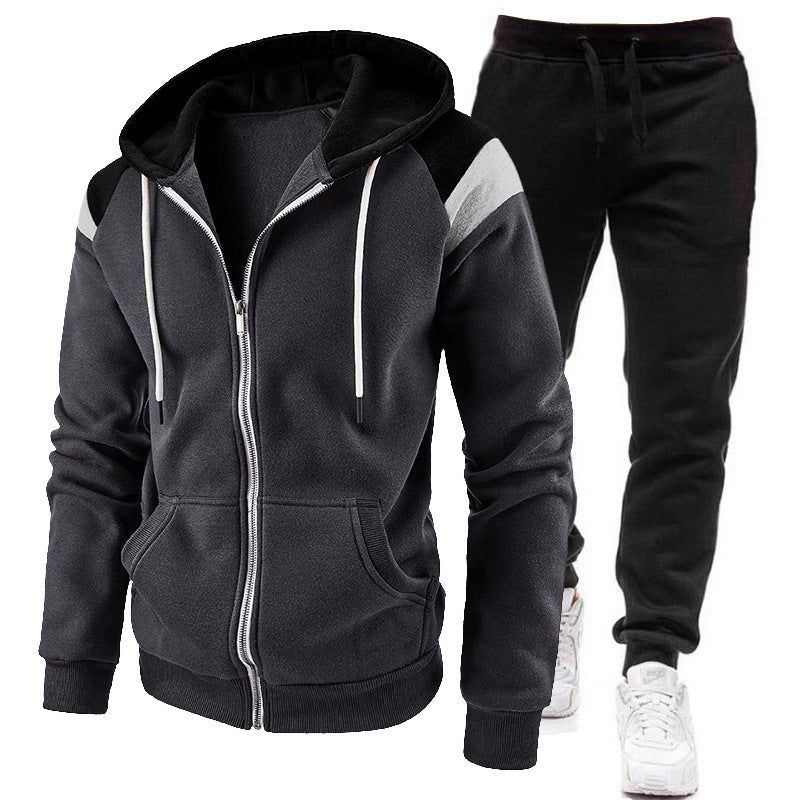 Men's Warm Brushed Fleece Full-Zip Sweatsuit