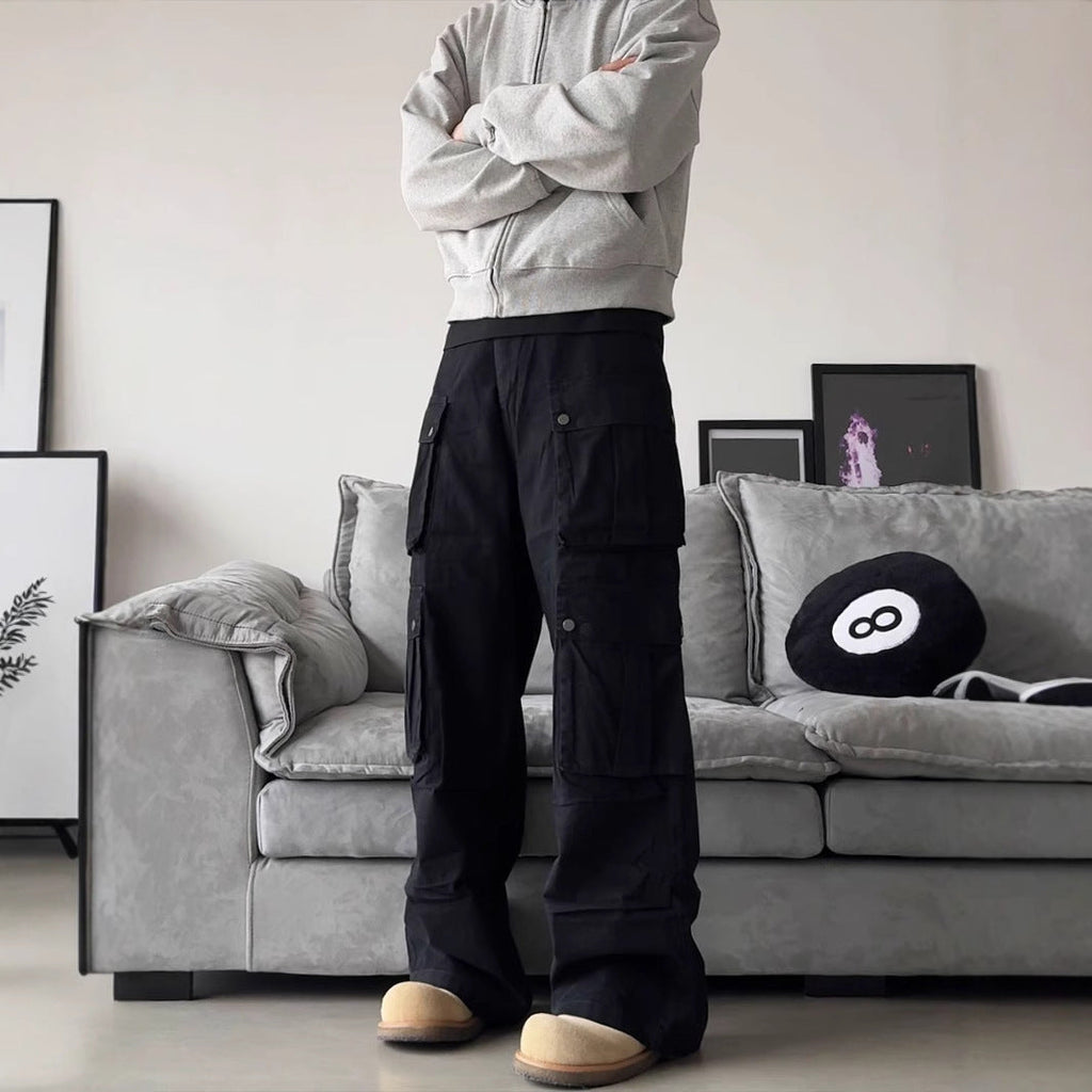 Men's Hands-Free Multi-Pocket Baggy Cargo Pants