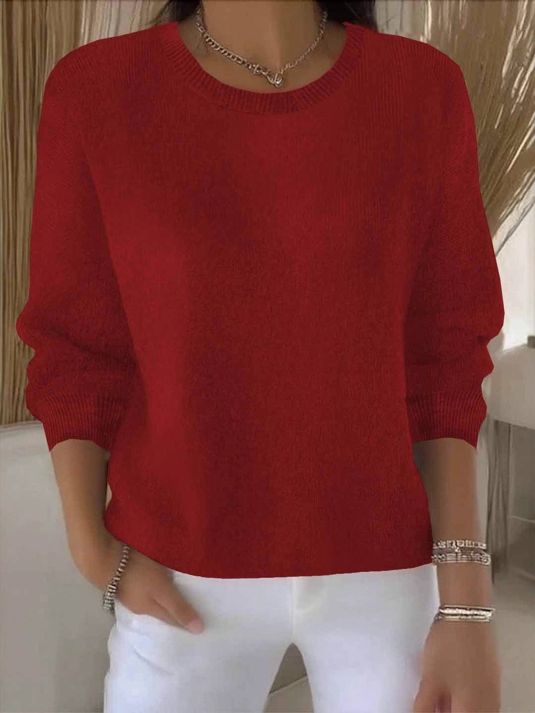 Women's Elegant Cozy Knit Sweater for Chilly Days