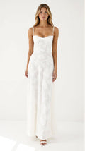 Women's Romantic Slip Style Gown with Corset Back