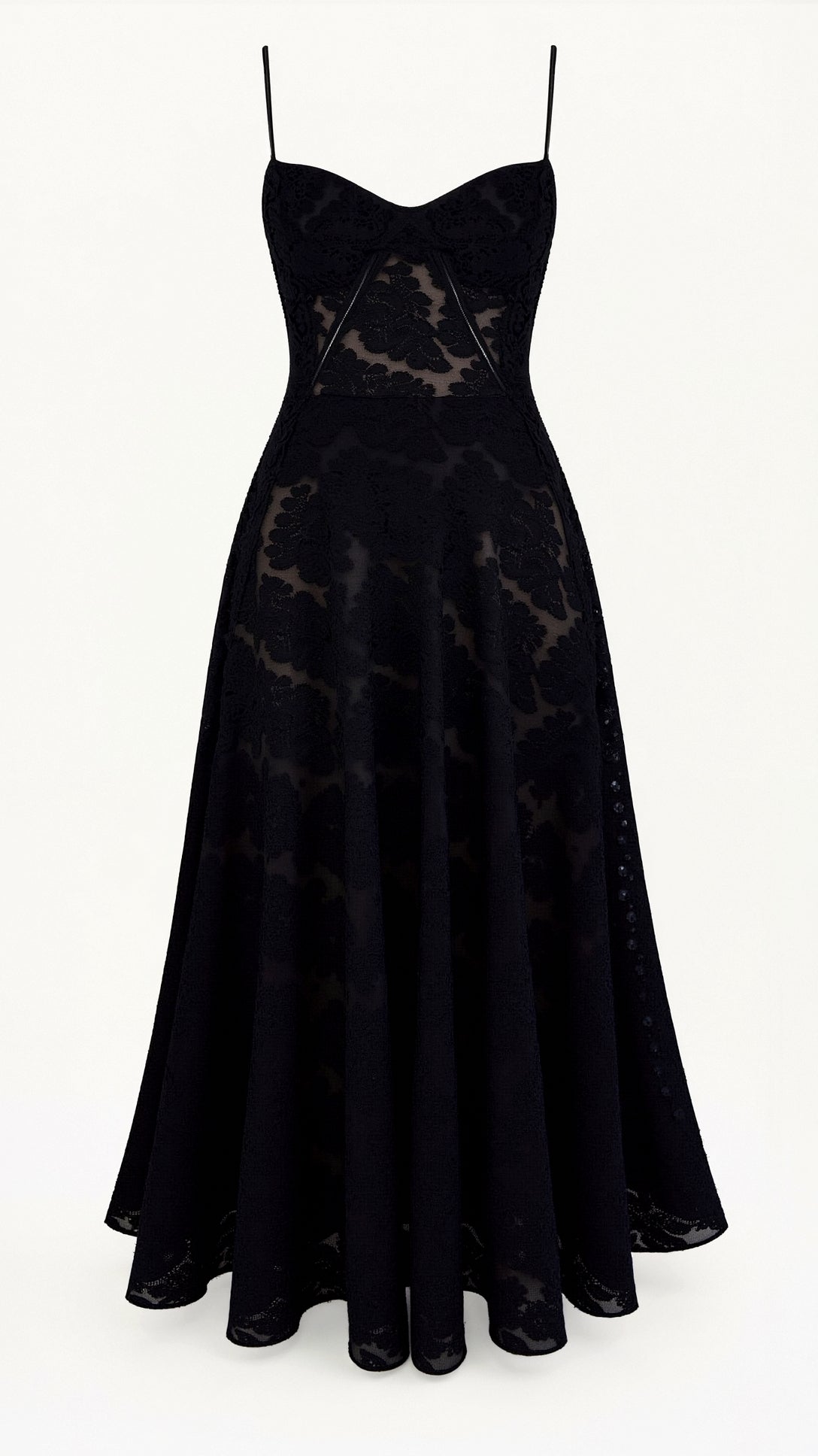 Women's Romantic Slip Style Gown with Corset Back