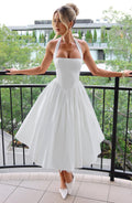 Women's Full Swing Skirt Halter Midi Dress