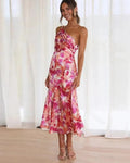 Women's Asymmetric Shoulder Garden Party Long Dress